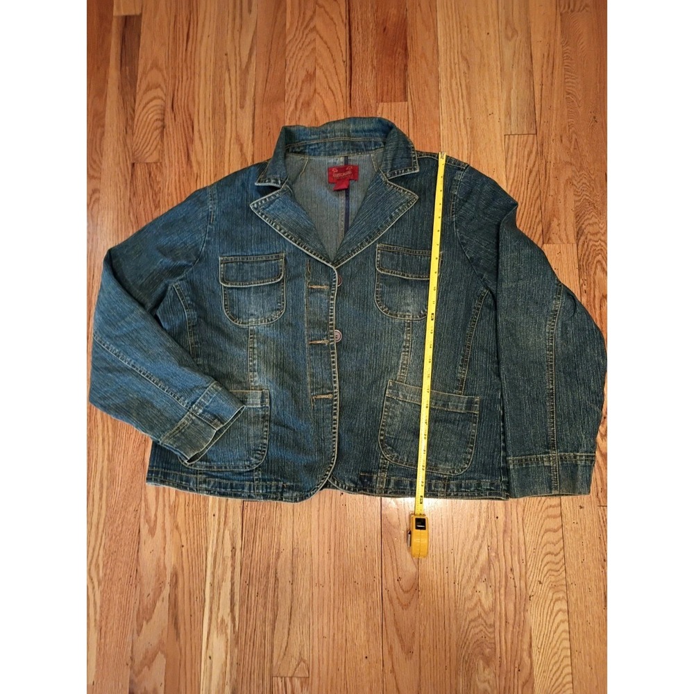 Authentic American Brand Paris Blues Outerwear Blue Denim Jacket Womens, 2X